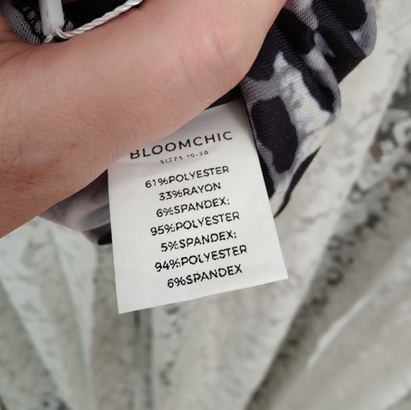 NWT Bloomchic black and white long sleeve top size 10 - Picture 5 of 7